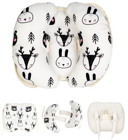 Alaoo Baby Head Neck Support Pillow, Adjustable Upgraded 2 in 1 Baby Travel Pillow, Banana Shape Babies Travel Pillows for Stroller for Kids Toddler Boys Girls