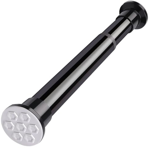 ZGHQHCDRH Bastone per Tenda a Tensione, Regolabile da 27 a 180 Pollici, Asta Doccia Estensibile, Antiscivolo, antiruggine, Senza Fori, Perfetto per Bagno, Armadio, Guardaroba, Porta, Cucina