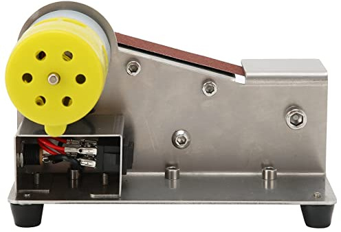FTVOGUE Mini Ponceuse à Bande, Ponceuse de Polissage électrique avec Vitesse Réglable 4500-9000r/min et Base Solide, pour le Polissage du Bois, de L'acrylique et du Métal (Prise UE 795 (150 W))
