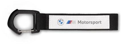 BMW M Motorsport Schlüsselanhänger, schwarz, mit Karabiner, Textilband 80275B81110