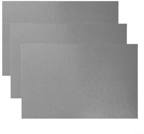 PEVA kylskåpshyllor 3-pack för köksförvaring applikationer inklusive kylskåpshyllor skåp och lådor med halkfritt grepp (grå)