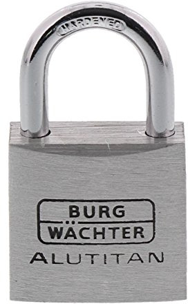 BURG-WÄCHTER Cadenas cylindre à clé, Lot de 2, Épaisseur de l’anse 5,0 mm, Cadenas en aluminium massif, Mécanisme intérieur inoxydable, Cémenté, Alutitan Duo 770 30 SB