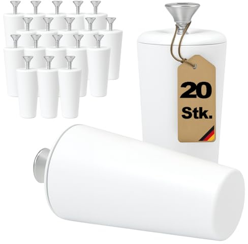 markiso® Rolladenstopper Weiß geschlossen [20 Stück] Wespenschutz, Rollladen Anschlagstopper 40 mm inkl. Schraube & Dichtung - Rollostopper für Rollo & Jalousie - Ersatzteile & Zubehör für Rolladen