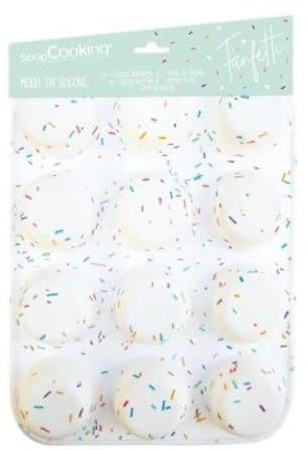 Scrapcooking Moule Silicone 12 Muffins - TURQUOISE