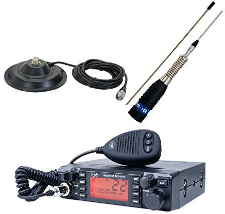 PNI Radio CB Escort HP 9001 Pro ASQ + antenne CB ML160 avec Aimant 145 / PL PNI-PACK100