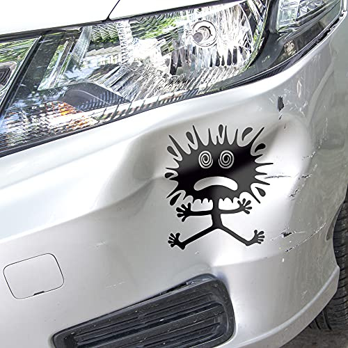 Autodomy Buns Lustig Tuning Klecks Aufkleber 2 Stücke | Autoaufkleber Smart Repair für Beule Kratzer Dellen und Lackkratzer für Auto oder Motorrad (Schwarz, M - 15 x 18 cm)