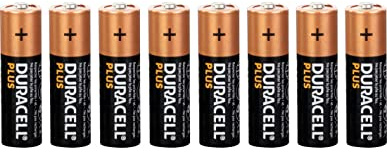 Duracell Plus Power Type AA Alkaline Batteries, Pack of 8
