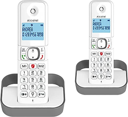 Alcatel-Lucent Telefono senza fili, F860, Duo, grigio