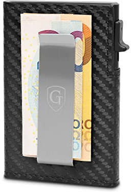 GenTo - Slim Wallet mit Münzfach - Geldbeutel Herren für 10 Karten - Geldbörse mit RFID Schutz - Smart Wallet - kleines dünnes Kartenetui - Portemonnaie