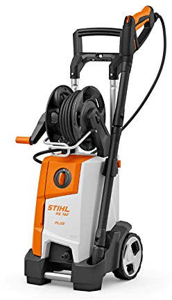 STIHL Elektro-Hochdruckreiniger RE 140 PLUS, Schwarz/Orange/Grau, 180 bar, 10 m Schlauch, Kabelgebunden