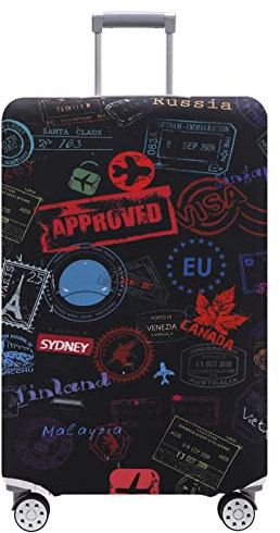 Travelkin Elastische Koffer-Abdeckungen Passend für 48-80cm, Gepäckabdeckungen für Koffer, Waschbar Schutzhaube für koffer
