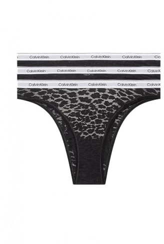 Calvin Klein Women's 3 Pack Low Rise Brazilian Briefs Underwear, Black (Black/Black/Black), M