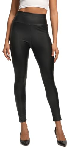 Lishang Leggings Cuero Mujer Leggings Piel Cintura Alta Push Up Pantalones Piel Sintética Elasticos Leggins Termicos Invierno para Movimiento Fitness Bailar