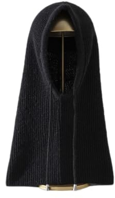 HEYANN Sturmhaube Fahrrad Full Face Gesichtshaube Balaclava Damen Hood Hat Winter Damen Kapuzenschal Neck Warmer Men Beanie Strickmützen für Damen (Schwarz)