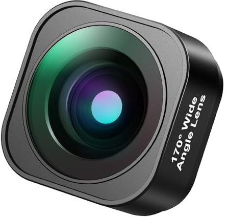 NEEWER 170° Ultra Weitwinkel Objektiv Kompatibel mit GoPro Hero 12 Hero 11 Hero 10 Hero 9 Schwarz Action Kamera Objektiv Zubehör, Anti Reflexions Multi Coated HD Optical Glass, Aluminium-Rahmen, LS-37