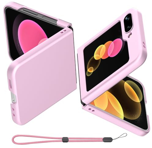 AICase för Samsung Galaxy Z Flip 6 Fodral Rosa, [Minimalistisk passform] Ultratunn Slim Fit Skyddande Robust Solid PC-telefonskal för Samsung Flip 6 5G