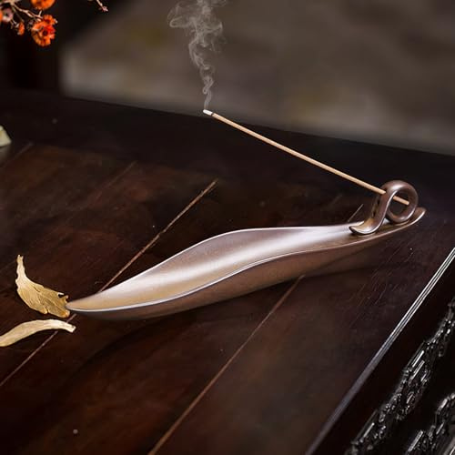 AIZHAZHA Porte-Encens, 23 CM Porte Encens Bateau, Support Encens Baton Céramique, 3 Trous, Brûleur Encens Batonnet, Incense Holder, Collecteur de Cendres pour Yoga, Méditation, Décoration De Meubles