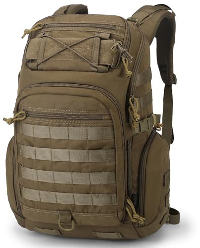 Mardingtop 30L Tagesrucksäcke Taktischer Stil Daypack für 16 Zoll Laptop Causal Travel Rucksack für Städtische Pendler im Freien (Khaki)
