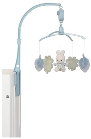 nijntje miffy x Little Dutch Mobile Musik Spieluhr mit Halterung für Babybett Hase Miffy blau - Lucky Leaves