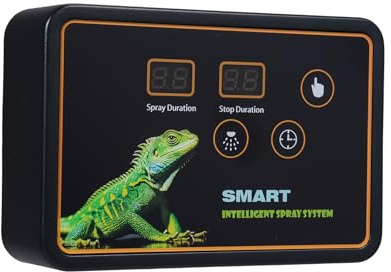 Weytoll Reptile Smart Misting System Intelligent Spray System 2pcs Spray Nozzles 360 ° Adjustment Hook or Suction Cup Install Timed Spray for Tank Lizard, Chameleon, Snake, Turtle, Frog, Plant