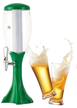 Dispensador de bebidas - Torre de enfriamiento de cerveza, encimeras de torre de cerveza, dispensador de whisky con tubo de hielo y grifo, dispensador de bebidas de agua, dispensador de torre luminosa