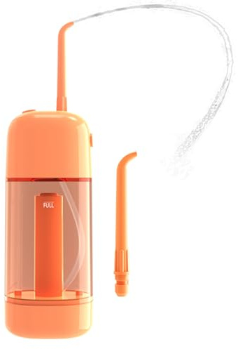 Idropulsore portatile – Idropulsore manuale a pressione, compatto da viaggio, strumento di irrigazione ad aria per massaggio gengivale e risciacquo dei denti, design impermeabile per uso esterno o