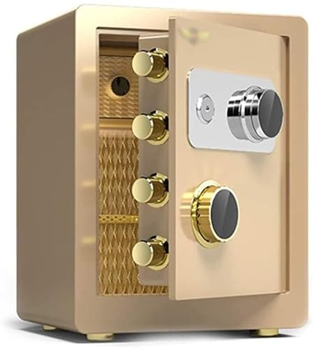 Cassaforte Resistente al Fuoco e all'Acqua con Serratura Meccanica e Chiave per la casa e L'Ufficio. Misura 40 cm. Ideale per Contanti, Gioielli e Documenti Importanti.