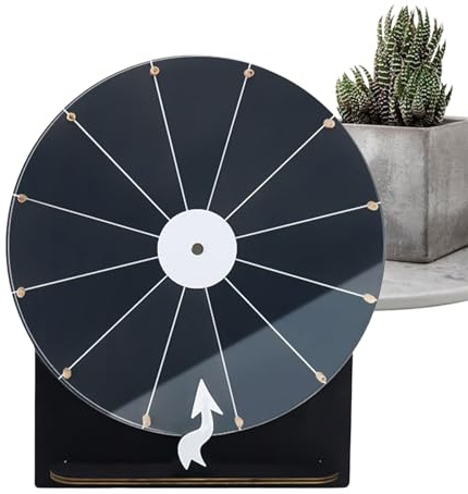 Roulette aus Holz, 28 cm für Tisch, Zubehör für Familienabende, Partys, Feierlichkeiten, Belohnungen, Klassenzimmer, Veranstalter für Jugendveranstaltungen, Messen, Karneval