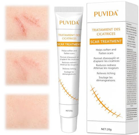 20g Baume Pour Cicatrices, Crème Apaisante, Soin Quotidien De La Peau, Améliore l'apparence de la peau, Pour le visage et corps, plus lisse et apaisée avec usage régulier