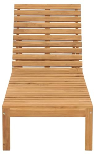 Hompiper Teakholz Sonnenliege Gartenmöbel mit Verstellbarer Rückenlehne