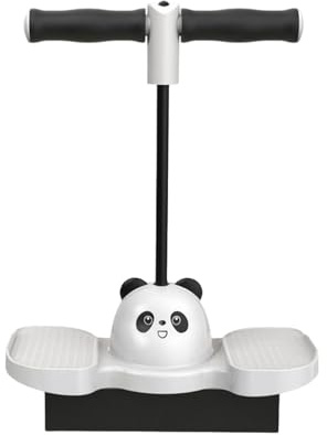 SunsoilGiant Pogo Stick Kinder Sprungstab mit Griff Gleichgewichtsspielzeug Balancierbrett Sprungspielzeug Aus Stabilem PP PVC für Koordinationstraining Bewegung I, Panda Schwarz