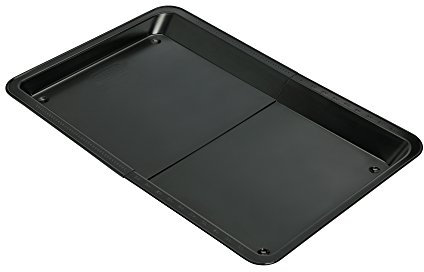 ORIGINAL KAISER X-mas - Bandeja para Hornear Extensible 33-52 x 33 x 3,5 cm, Bandeja para Hornear Cuadrada y Rectangular, Revestimiento Antiadherente, Negro