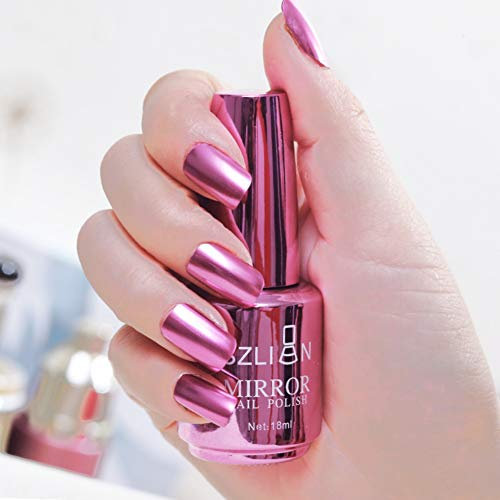 Metallic Mirror Effect Nagellack - Lange Dauerhafter Bunte Glänzende Chrom Nail Art Metall - 18ml