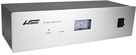 WAudio AC Noise Power Conditioner - Mains Purifier Audio Video Noise Filter Surge Protector with US Standard Sockets (Silver)