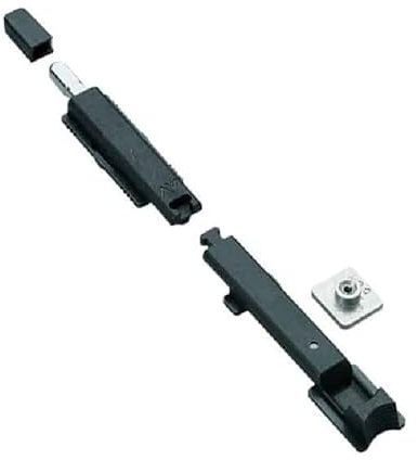 Paletto a spinta Chiudo Savio 1541.3 da agganciare per profilo R/50-50 TT, larghezza 22,5 mm, finitura Nero