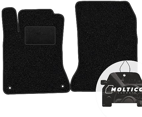 moto-MOLTICO Vorne Fußmatten Auto Velours Autoteppiche Schwarz Automatten Set 2-teilig passend für Mercedes-Benz A B Klasse CLA GLA 2011-2019