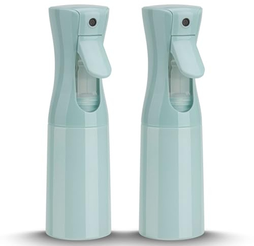 Zuhose Spray Bottle for Hair (6.8OZ /200ML) Continuous Ultra Fine Mist Sprayer for Hair, Salons, Barber, Plants, Skin Care, Cleaning 2 Pack Blue