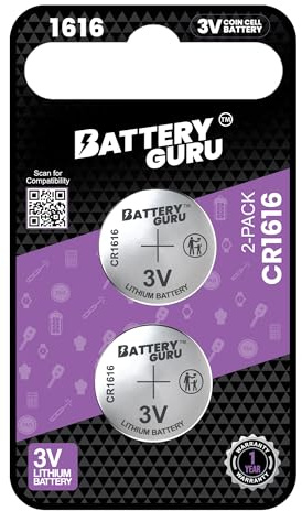 Car Key Battery Replacement for Lexus RX (1999-2003 RX CR1616 3V Remote Battery) Pack of 2