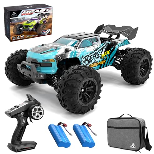X-Verse SG116 MAX 1:16 Ferngesteuertes Auto, 80KM/H RC Hohe Geschwindigkeit Offroad mit Bürstenloser Motor, 4WD Off Road Race Buggy für Erwachsene, 2 Batterien