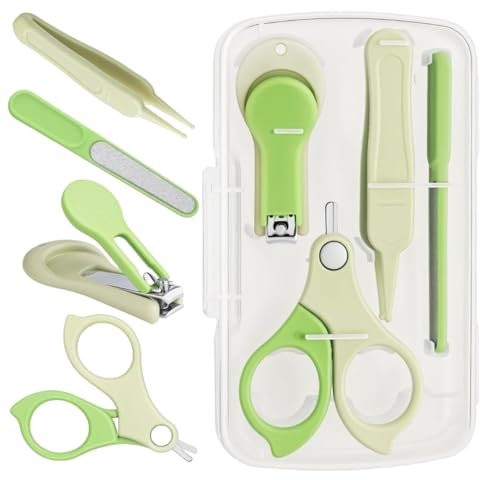Kit per La Cura Del Bambino, 4-in-1 Kit per Unghie Neonati, Set Manicure Neonati con Lima Baby Grooming Gift Set for New Parents and Kids