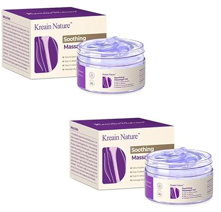 Kreain Nature 2 PCS Joint Gel Purple Soothing Massage Gel Soothes Knees, Lumbar, Neck, Back, Shoulders, Hands, and Feet, 1.76 oz
