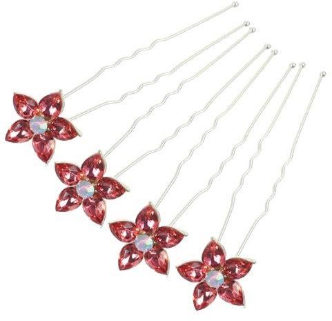 BESTYASH 4pezzi Forcine Per Per Sposa Accessori Fermagli Per Decorazioni Per Chignon e Acconciature Formali