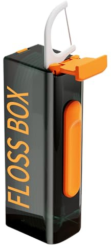 Dispenser per filo interdentale, contenitore per filo interdentale, dispenser automatico di filo interdentale, custodia da viaggio, con 10 plettri per filo interdentale, per casa, viaggi, comodo e