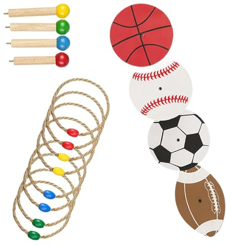 Juego de Anillos al Aire Libre Juguetes para Jardín | Cuerda De Juguete Deporte Familiar Adultos Agilidad Entrenamiento Camping Interior