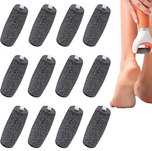 12er-Pack Scholl Hornhautentferner Ersatzrollen Ersatzrolle, Elektrische FußFeile Extra Grob Scholl Ersatzrollen Kompatibel Mit Velvet Smooth FußPflegeset, Entfernt Hornhaut