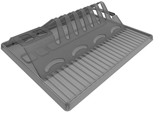 Rotho Spacewonder Escurridor de platos plegables, Plástico (PP) sin BPA, antracita, (39.0 x 32.0 x 2.0 cm)