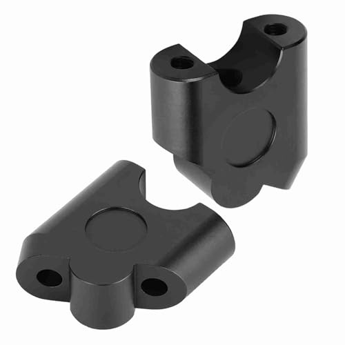 Handle Bar Riser plus back, 22mm Universal Motorcycle Handle Bar Riser Handlebar risers riser kit 22mm motorcycle Clamp Back Move Mount Adapter(Black)