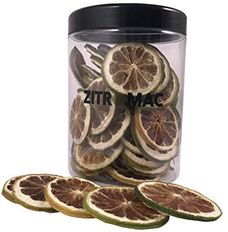 90gr Limone Verde Essiccato per i Cocktail - Frutta Secca senza Zucchero per Cocktail, Decorazione, Pasticceria, Natale, Bevande - 100% Naturale Fetta di Limone Secco senza Additivi