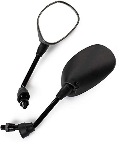 A-Pro Par de Espejos retrovisores Negro Universal 10mm Scooter Moto