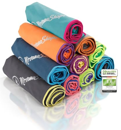 NirvanaShape Mikrofiberhandduk | Snabbtorkande, Ultralätt, Absorberande | Sportshandduk/Badhandduk/Resehandduk | Perfekt för gymmet, Utomhus, Strand, Camping, Yoga, Bastu